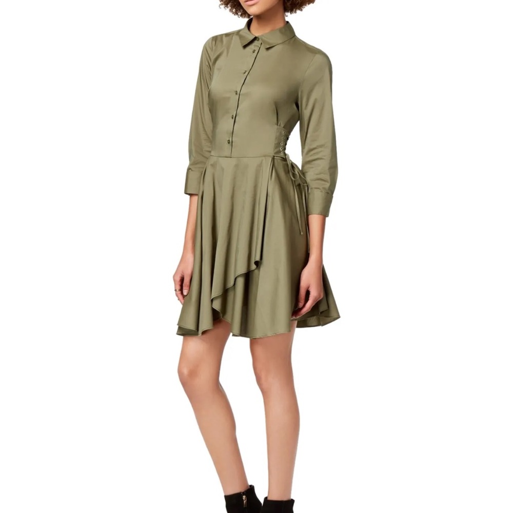 BAR III BEAUTIFUL GREEN DRESS WITH SIDE TIES NWT XL